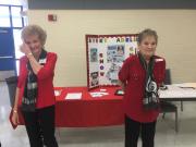 Tina and Linda manning our table